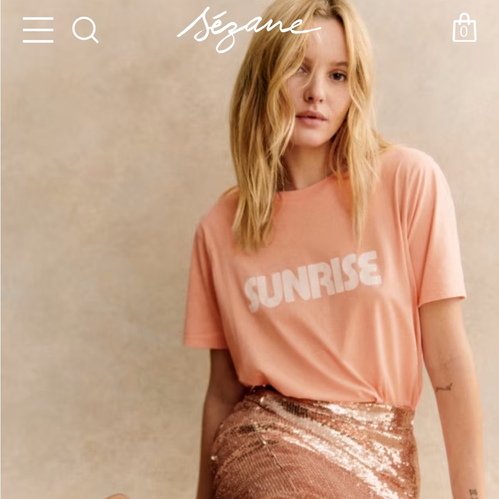 Sezane Sunrise Graphic T-Shirt